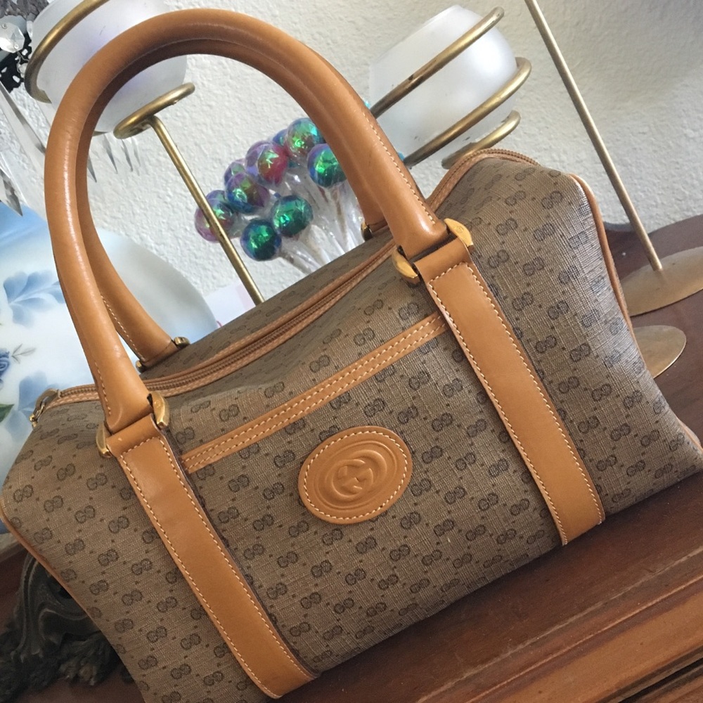 Auth Gucci Mini Boston Handbag